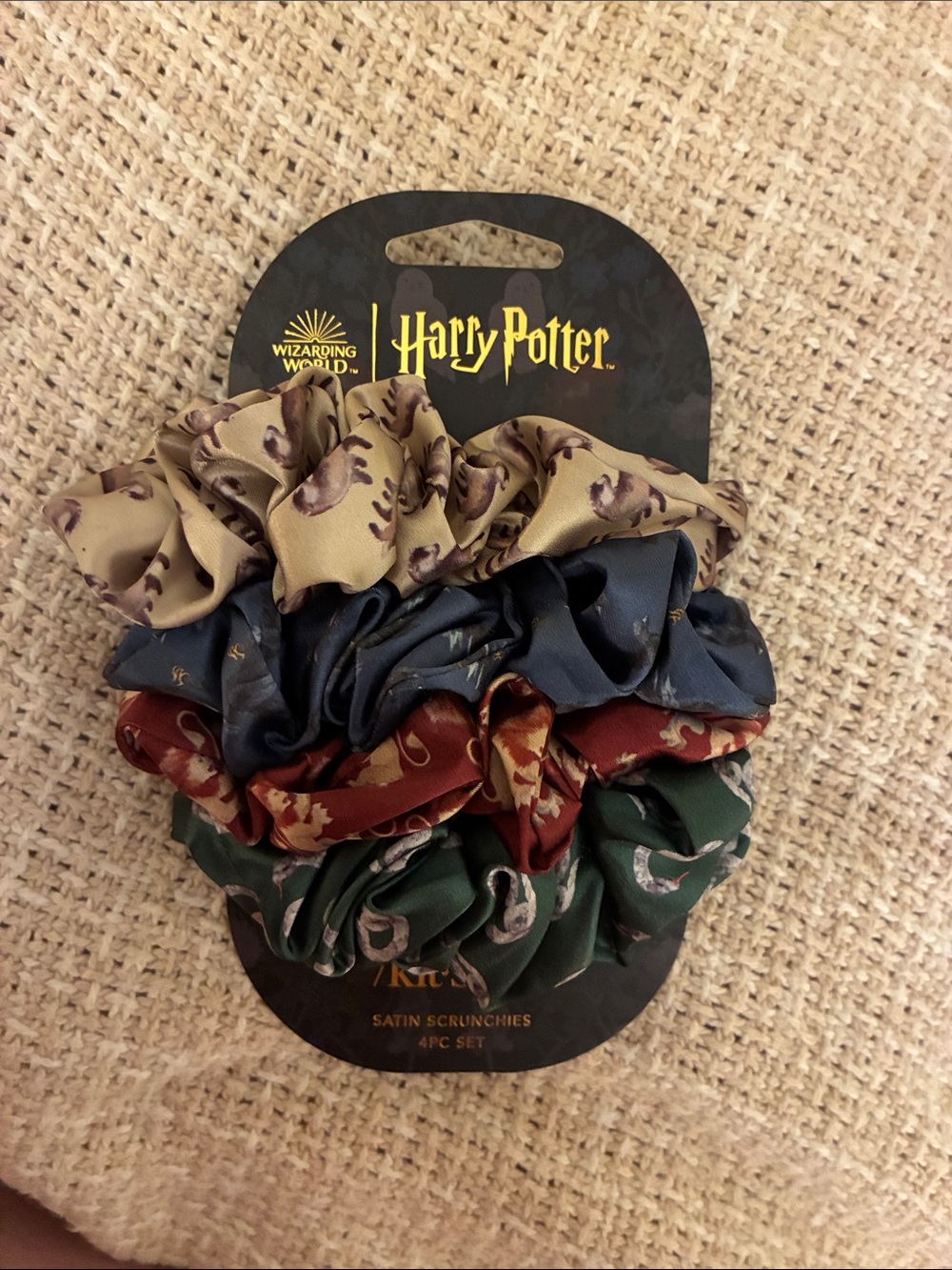 NWT Wizarding World Harry Potter Satin Scrunchies (4 piece set)
